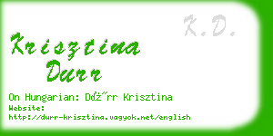 krisztina durr business card